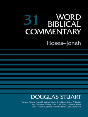 cover image of Hosea-Jonah, Volume 31